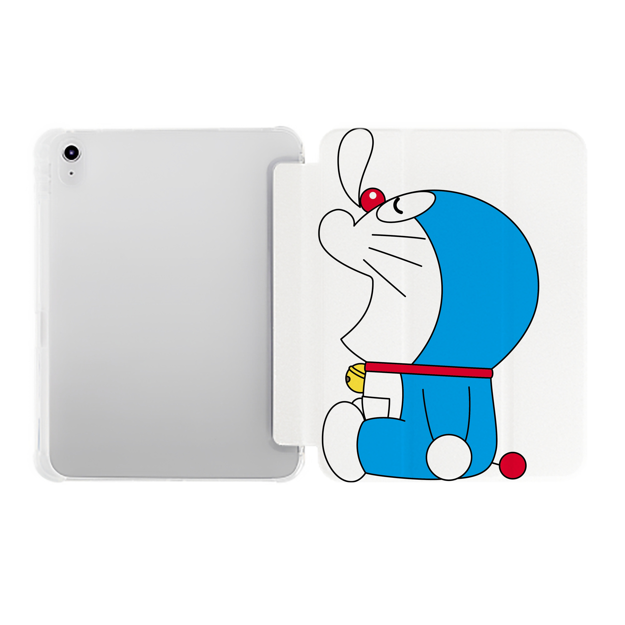 （画像用） ドラえもん Doraemon IPad ケース ペン収納付き 三つ折りスタンド PUレザー×シリコン 対応機種9.5/10.5/10.9インチ
